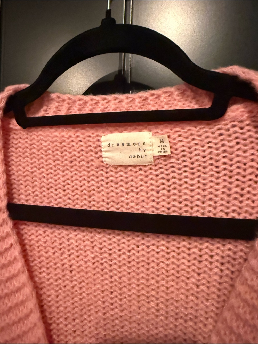 🐑 Dreamers by Debut Pink Counting Sheep Knit Cardigan Sweater 🐑 - Picture 2 of 8